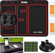 4-in-1 Anti-Slip Car Dashboard Mat – Phone Holder, Parking Number Plate & Car Organizer
