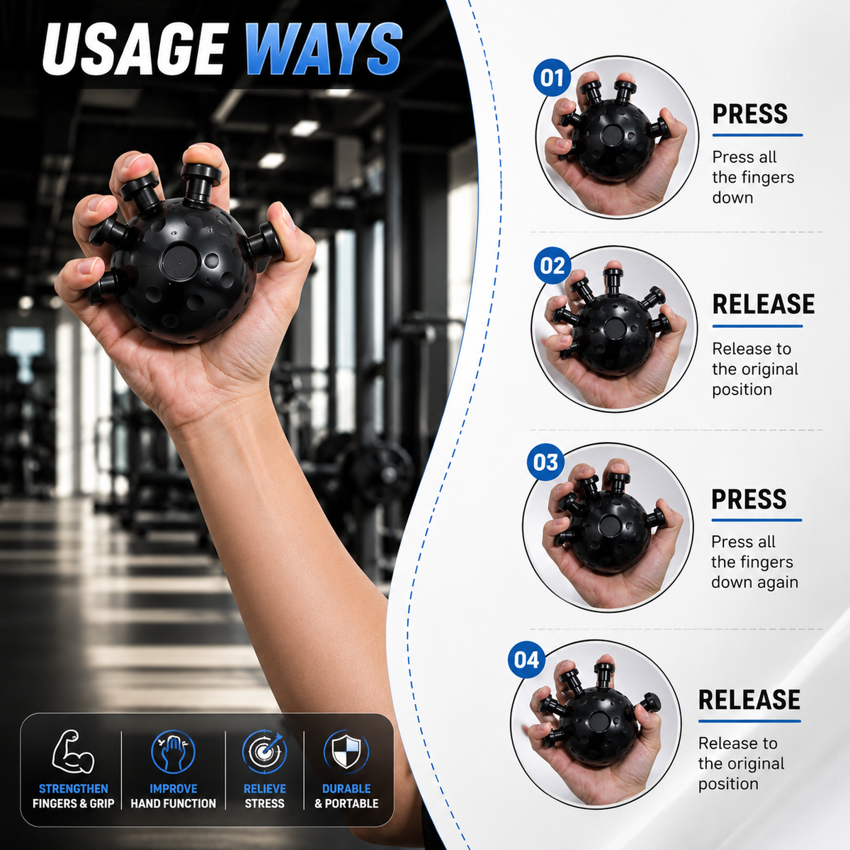 GripForge™ Finger Strength Trainer – Build Stronger Hands Every Day