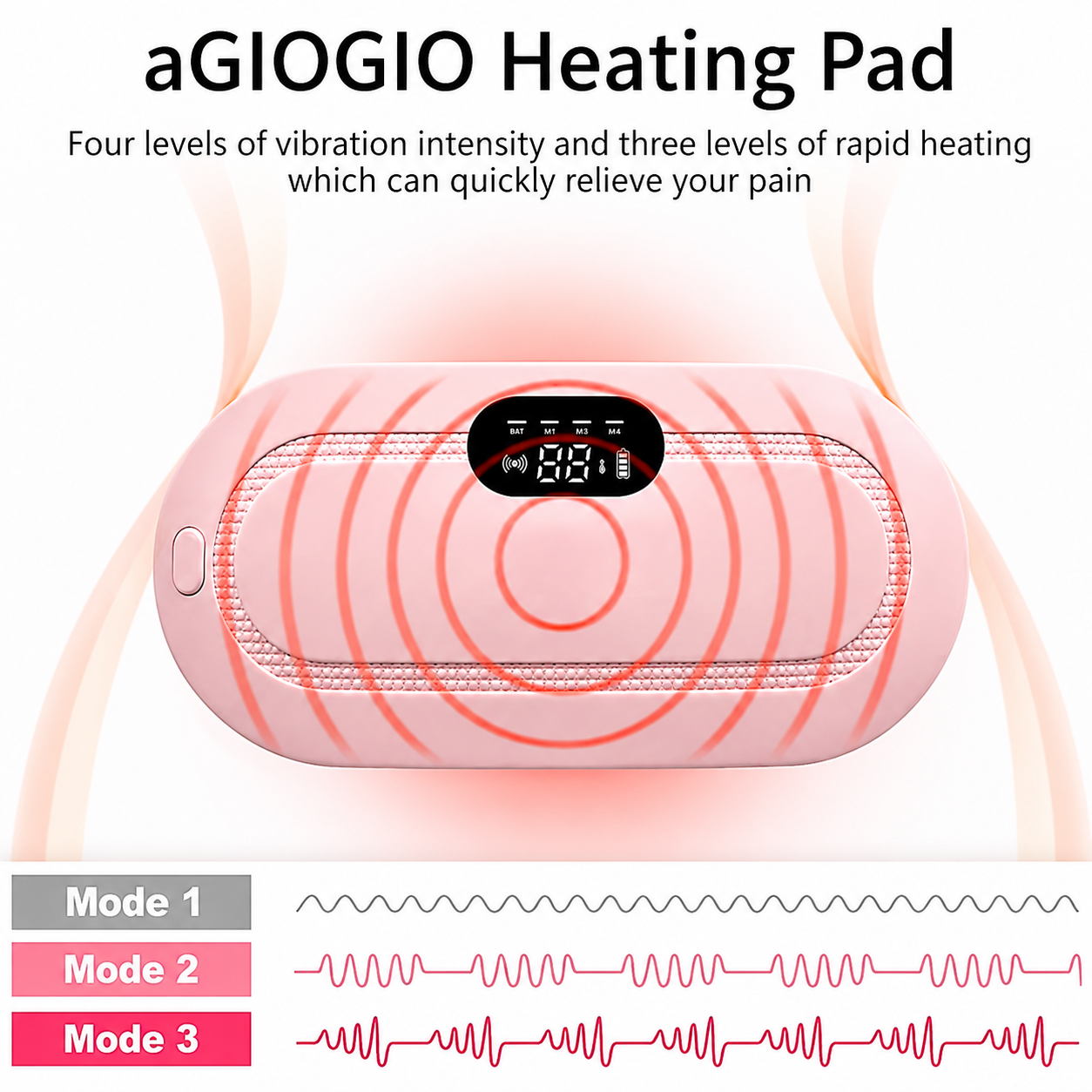 Portable Cordless Menstrual Heating Pad for Women – Rechargeable Period Pain Relief Belt
