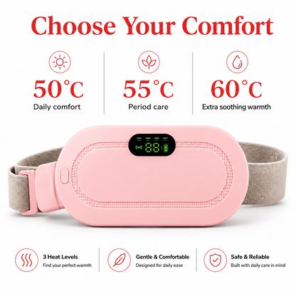 Portable Cordless Menstrual Heating Pad for Women – Rechargeable Period Pain Relief Belt