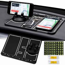 4-in-1 Anti-Slip Car Dashboard Mat – Phone Holder, Parking Number Plate & Car Organizer